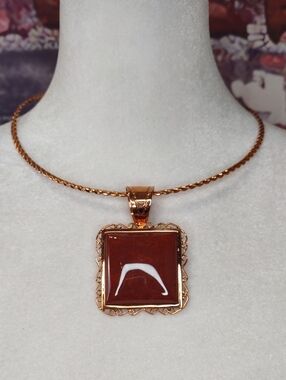 Jay King Copper/Red Moss Agate Necklace